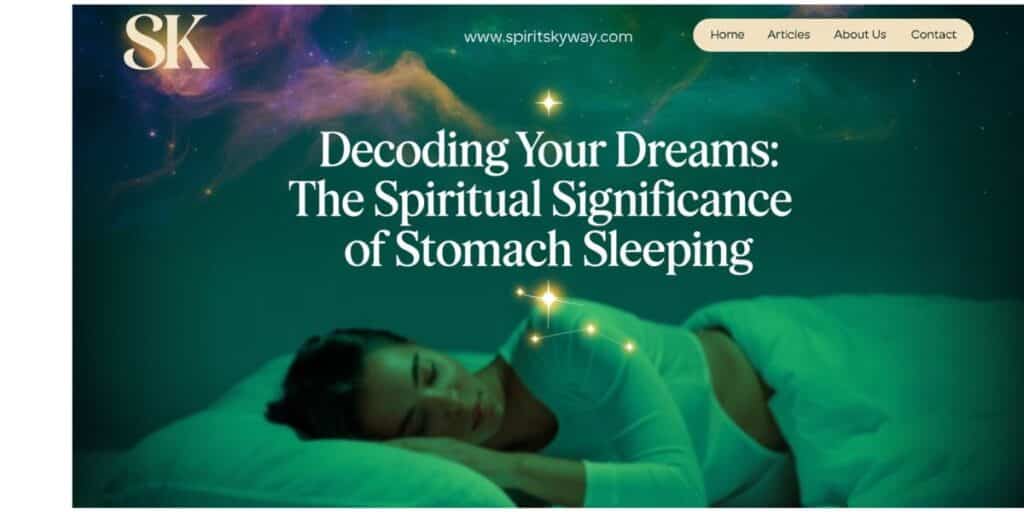 Spiritual Meaning of Sleeping on Stomach