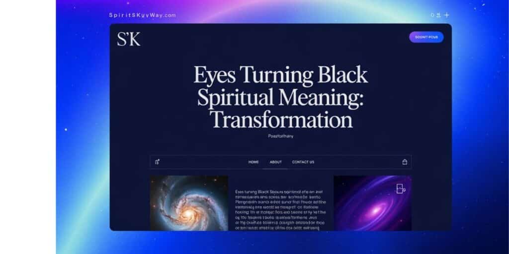 Eyes Turning Black Spiritual Meaning: Transformation