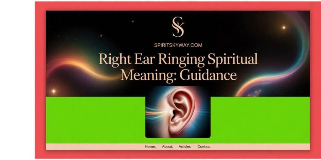 Right Ear Ringing Spiritual Meaning: Guidance
