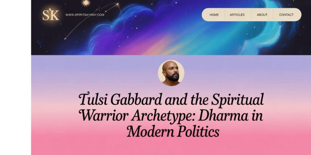 "Tulsi Gabbard and the Spiritual Warrior Archetype: Dharma in Modern Politics"