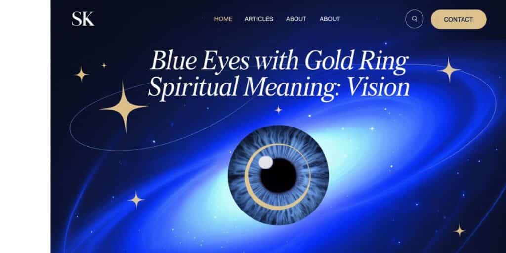 Blue Eyes with Gold Ring Spiritual Meaning: Vision