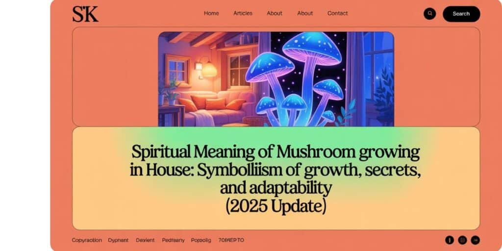 Spiritual Meaning of Mushroom Growing in House: Symbolism of Growth, Secrets, and Adaptability (2025 Update)