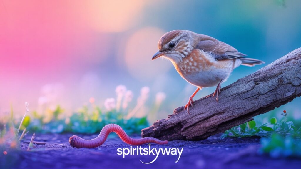 Understanding the Scene: A Bird Eats a Worm